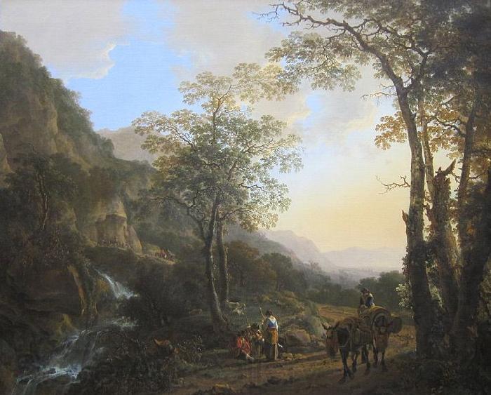 Jan Both An Italianate Landscape with Travelers on a Path, oil on canvas painting by Jan Both, 1645-50, Getty Center France oil painting art